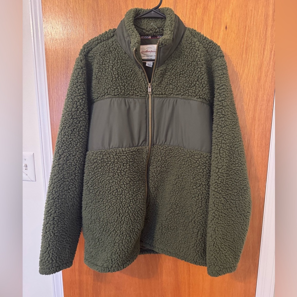 Weatherproof Vintage Olive Fleece Jacket